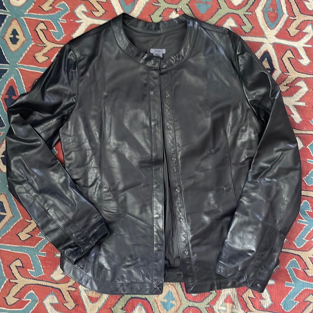 M0851 Womens Leather Shirt-Jacket